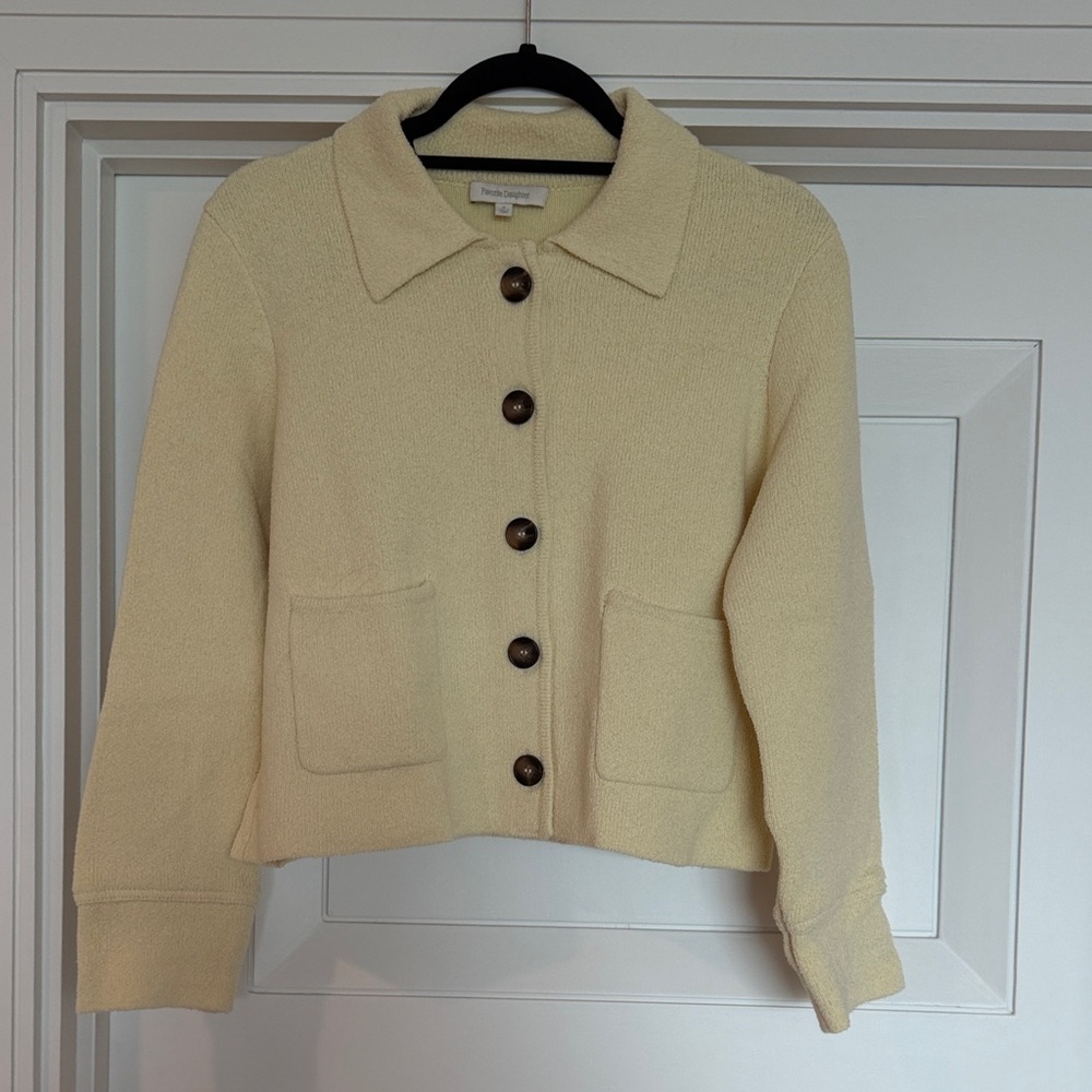 Favorite Daughter Cream Teddy Jacket